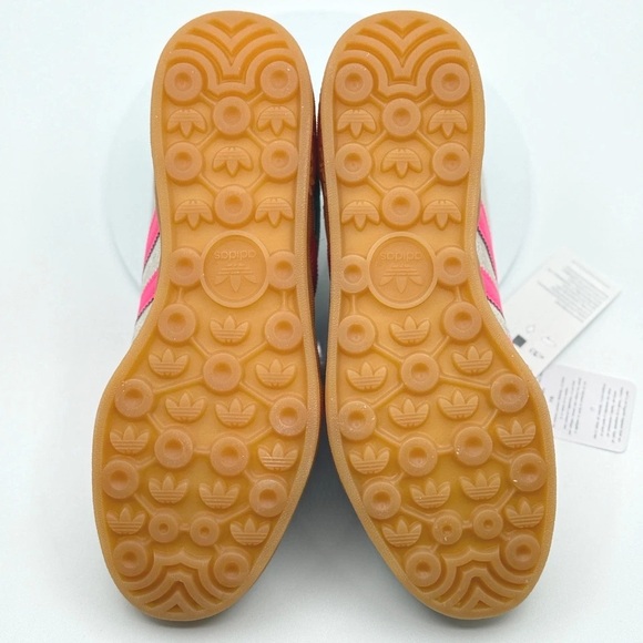 Women's Adidas Gazelle Indoor Shoes - Off White Beige Lucid Pink JQ1096 - Picture 7 of 12